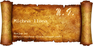 Michna Ilona névjegykártya